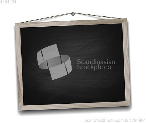Image of Black chalkboard in wooden frame.