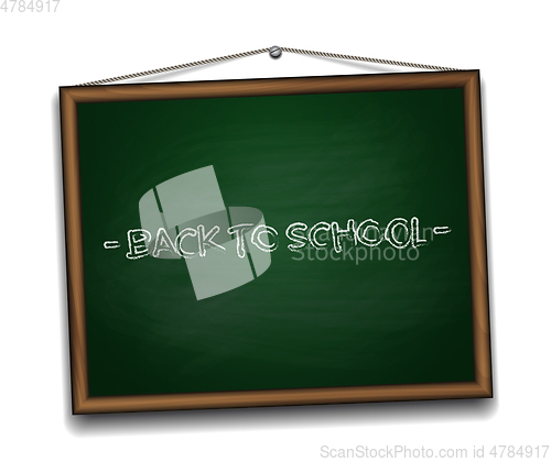 Image of Green chalkboard in wooden frame.