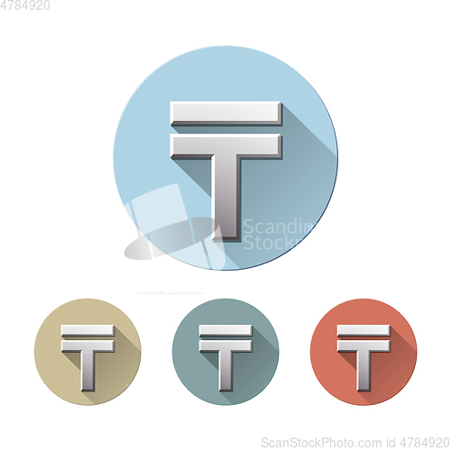 Image of Kazakhstani tenge currency symbol