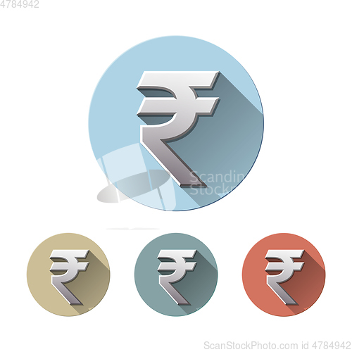Image of Rupee Currency Icon Isolated on white