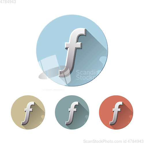 Image of Florin or forint currency vector icon