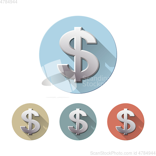 Image of dollar symbol isolated on white
