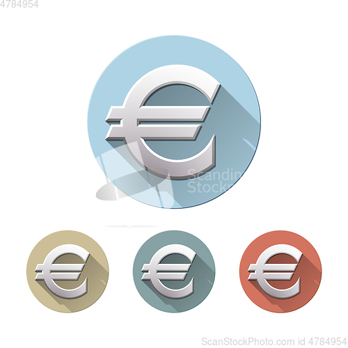 Image of Euro sign on white background.
