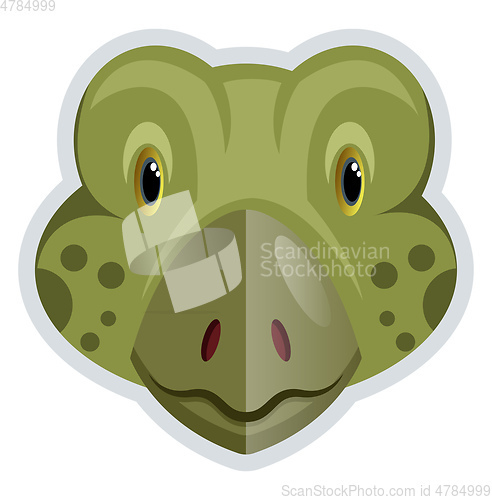 Image of Green Frog, vector color illustration.