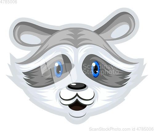 Image of white cartoon, vector color illustration.