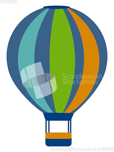 Image of Colorful air ballon vector illustration on white background