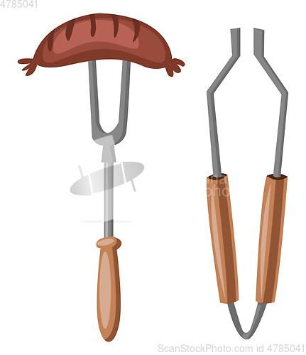 Image of Fork vector color illustration.