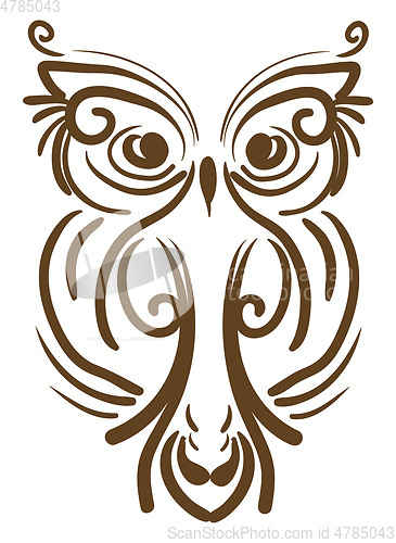 Image of Artistic owl vector or color illustration