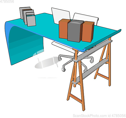 Image of A table picture vector or color illustration