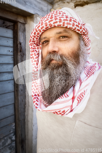 Image of traditional arab man portrait