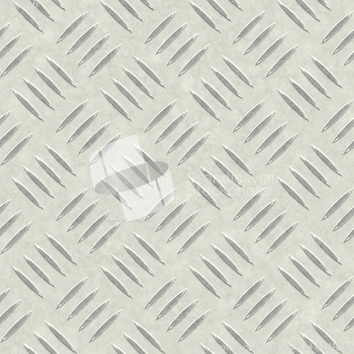 Image of a seamless diamond metal plate texture