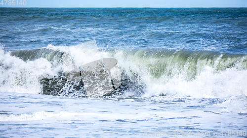 Image of stormy ocean scenery background