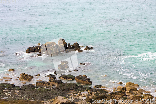 Image of very rough coast at Cornwall Great Britain England