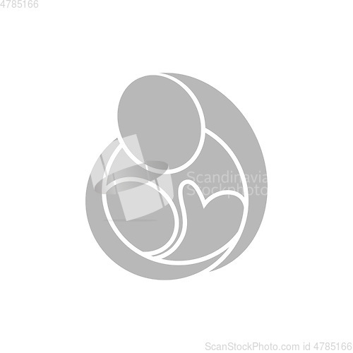 Image of Mother holding Child baby design vector template.