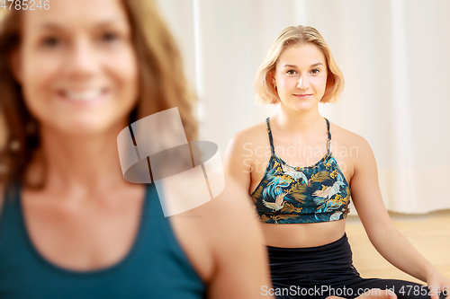 Image of Yoga class relax pose