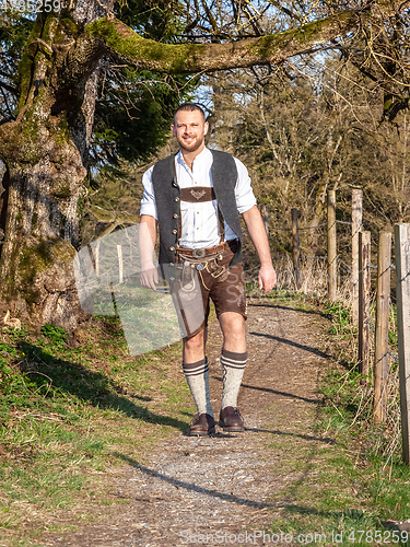 Image of bavarian traditional man outdoors