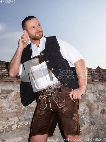 Image of a man in bavarian traditional cloth
