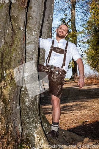 Image of a man in bavarian traditional cloth