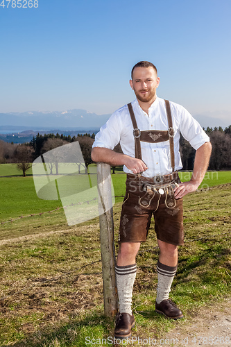 Image of bavarian traditional man outdoors