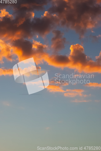 Image of evening sunset sky in the Australia outback