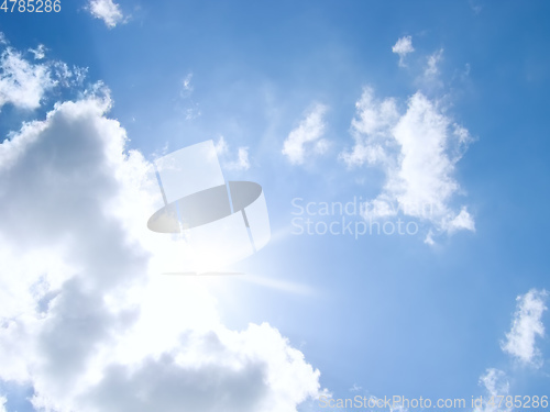 Image of blue sky background texture