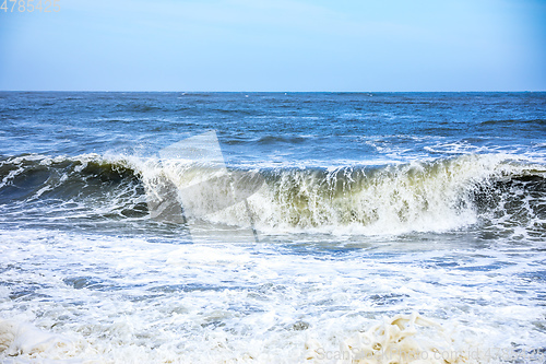 Image of stormy ocean scenery background