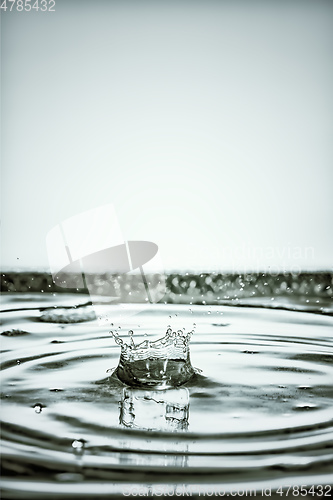 Image of black water drop background