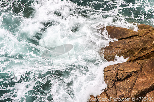 Image of very rough coast at Cornwall Great Britain England