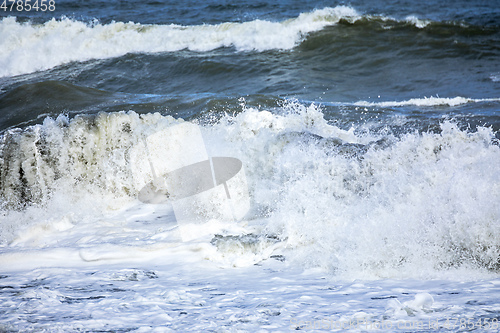 Image of stormy ocean scenery background