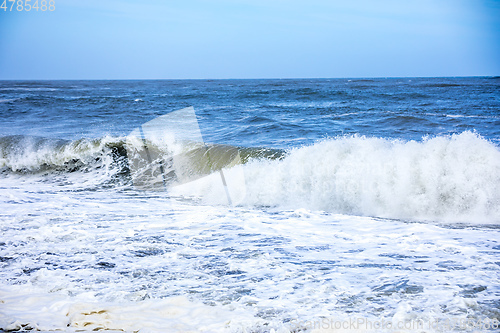 Image of stormy ocean scenery background