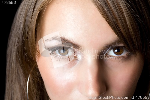 Image of Eyes of the young beauty woman
