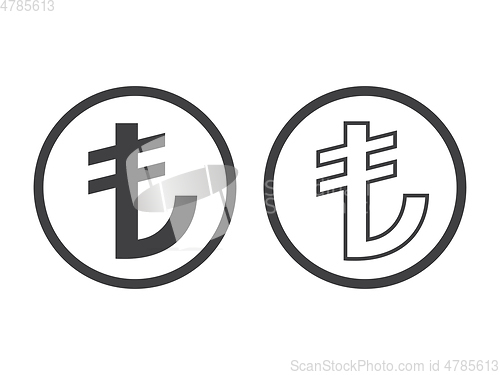 Image of Turkish Lira Sign. TL currency symbol. Vector illustration