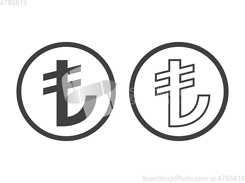 Image of Turkish Lira Sign. TL currency symbol. Vector illustration