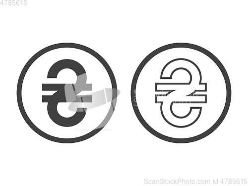 Image of Ukrainian Hryvnia currency sign. Vector concept illustration