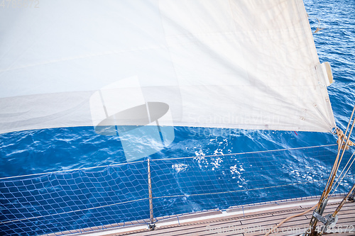 Image of Sailing boat sails background