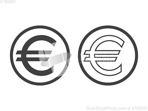 Image of Euro currency symbol isolated on white. European Sign monetary unit