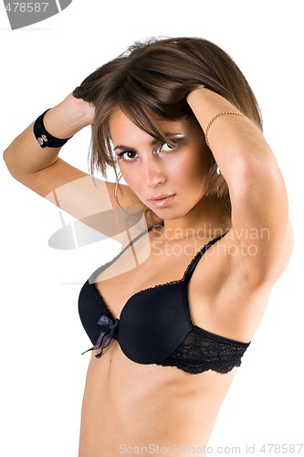 Image of The sexy young beauty woman. Isolated on white