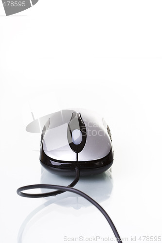 Image of Mouse device isolated with reflection