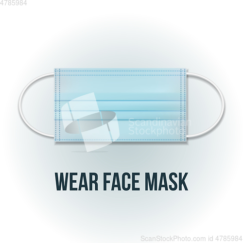 Image of Medical mask. Protective face mask for breath safety