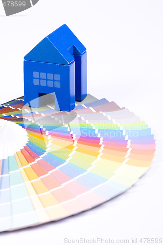 Image of Toy house over a palette