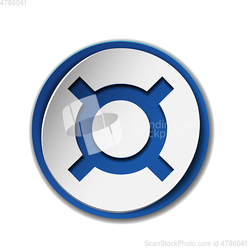 Image of Set of Generic currency symbol on colored circle flat icon