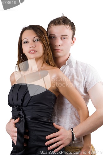 Image of Young beauty couple. Isolated on white background 2