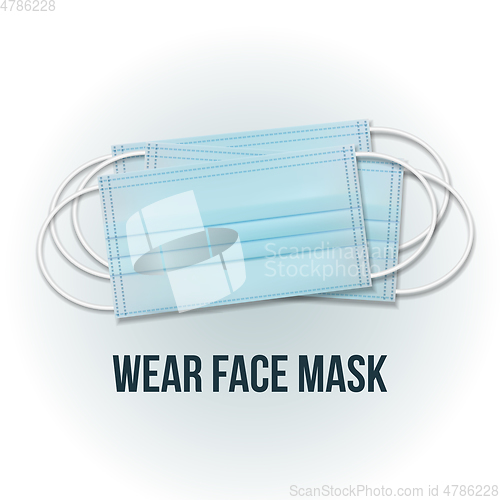 Image of Medical mask. Protective face mask for breath safety
