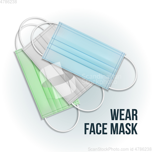 Image of Medical mask. Protective face mask for breath safety