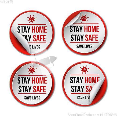 Image of Stay at home. Coronavirus Covid-19, quarantine motivational phrase.