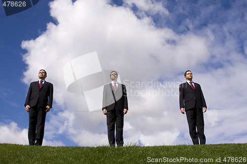 Image of A three businessman team