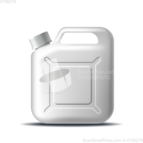 Image of White Plastic Jerrycan Oil isolated on white