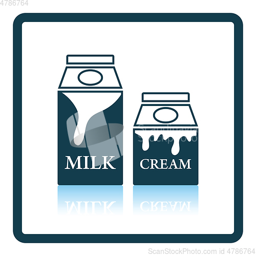 Image of Milk and cream container icon