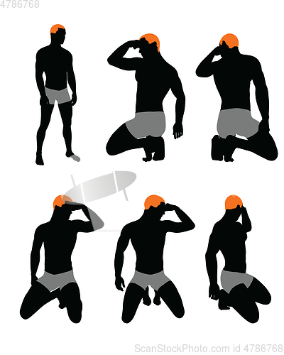 Image of Set of men silhouette