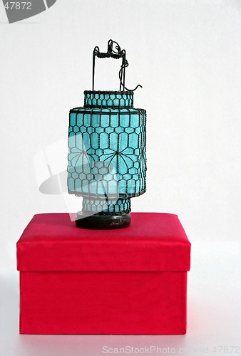 Image of Chinese style lantern on a box